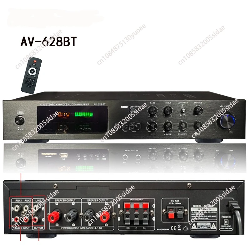 2000W Bluetooth Power Amplifier Audio Subwoofers Home Karaoke theater KTV HiFi Stereo Surround Sound Digital Amplifiers