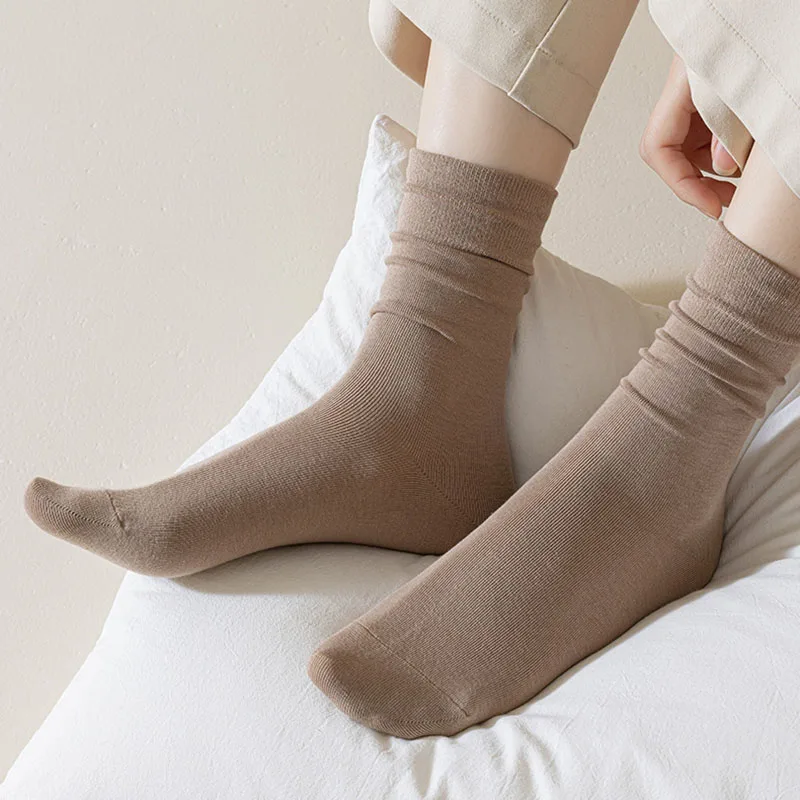2025 جديد الخريف الشتاء الجوارب النسائية الدافئة الأوسط أنبوب العصرية الجوارب الحرارية امرأة بلون تنوعا رشاقته تنفس الجوارب #6