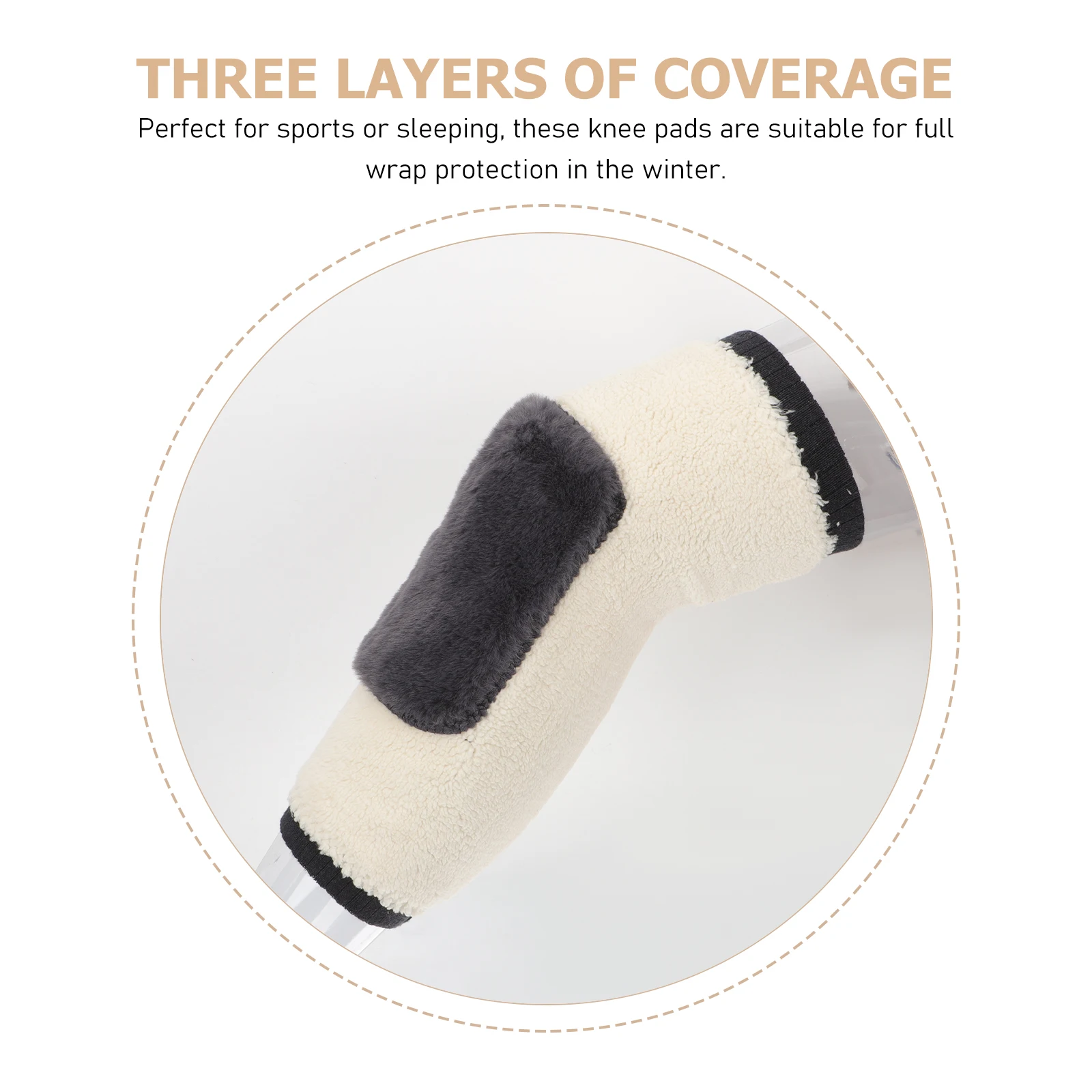

1 Pair Thickened Full-Wrap Three-Layer Leg Warmers For Elderly Winter Outdoor Comfortable Protective Pads Covers Gift Health