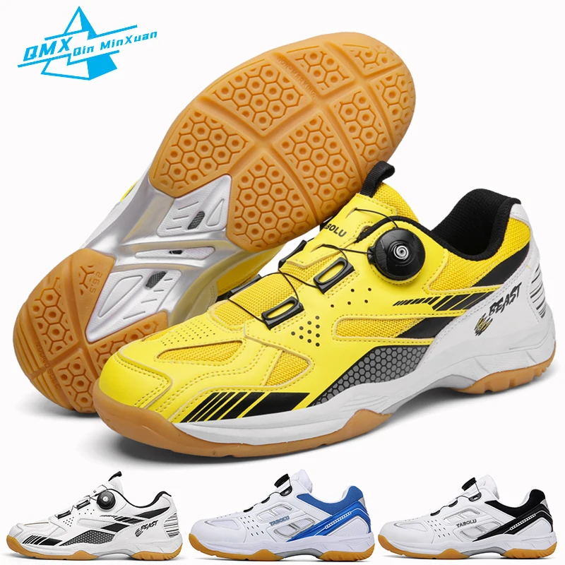 Volleyball Shoes Men Women White B02 Profession Breathable Badminton Tennis Shoes Indoor Anti-Slippery Pingpong Training Sneaker