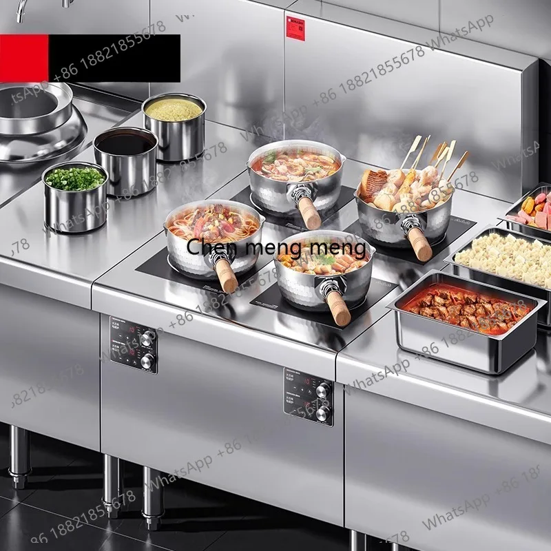 

Electromagnetic pot furnace multi-head commercial high power 3500W flat HW-BZL3.5X-04