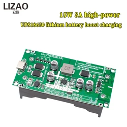 Módulo de carga de batería de litio tipo C, convertidor de fuente de alta potencia UPS, 15W, 3A, 18650, 5V, 9V, 12V