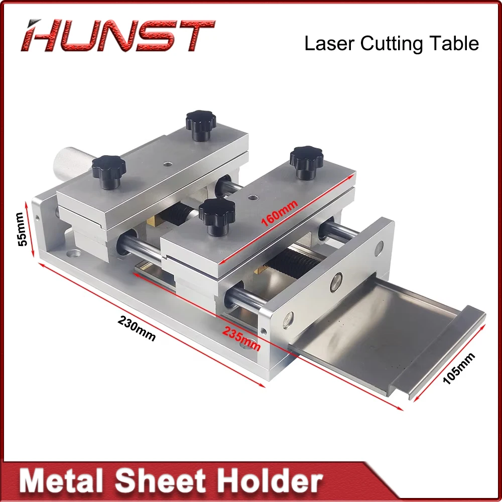 HUNST Clamping Table For Laser Marking Cutting And Engraving Machine Gold And Silver Metal Clamping Table With Small Drawer