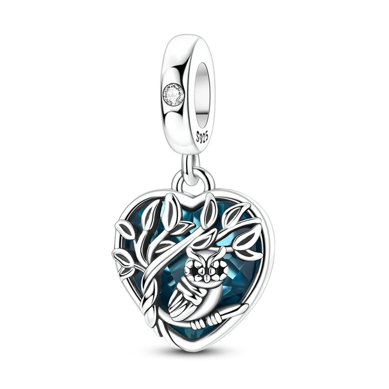

New 925 Sterling Silver Owls&Tree of Life Charms Beads Lucky Pendant Jewelry Fit Original Bracelet Or Necklace DIY Birthday Gift