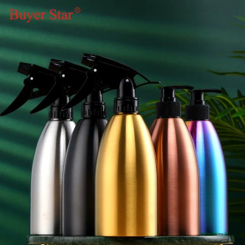 

500ML Stainless Steel Olive Oil Spray Bottle Creative Soy Sauce Jar Vinegar Storage For Kitchen Liquid Soap Lotion Dispenser