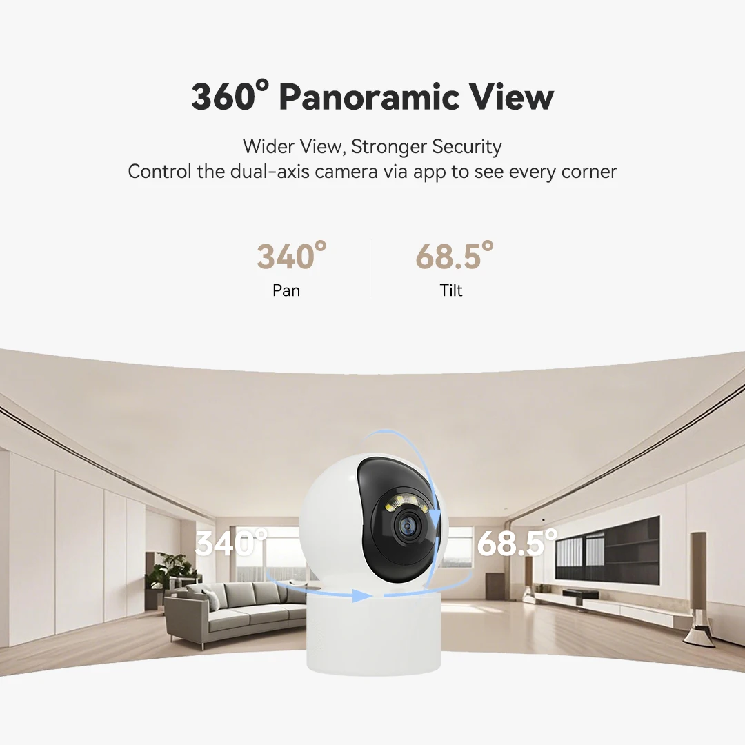 Yoosee B31‑S Smart Security Camera Wi-Fi 6 Wireless Surveillance 3MP 2K 360 Panoramic Supports Onvif Cloud Storage SD Card