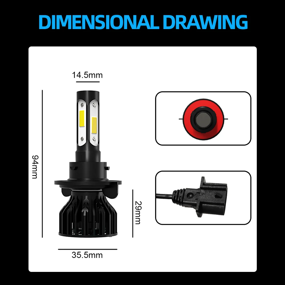 H11 9005 HB3 Canbus Car LED Headlight Bulb 120W 20000LM Auto Lamp 6000K White 12V For Honda Civic 2016 2017 2018 2019 2020