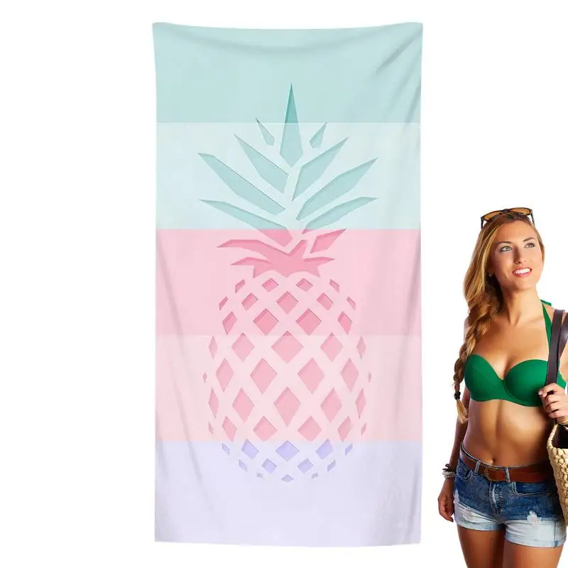 Quick Dry Beach Towel Sandproof Pool Beach Towel Blanket Super Large Breathable Dry Fast Compact Beach Towel For Yoga Kids Gym