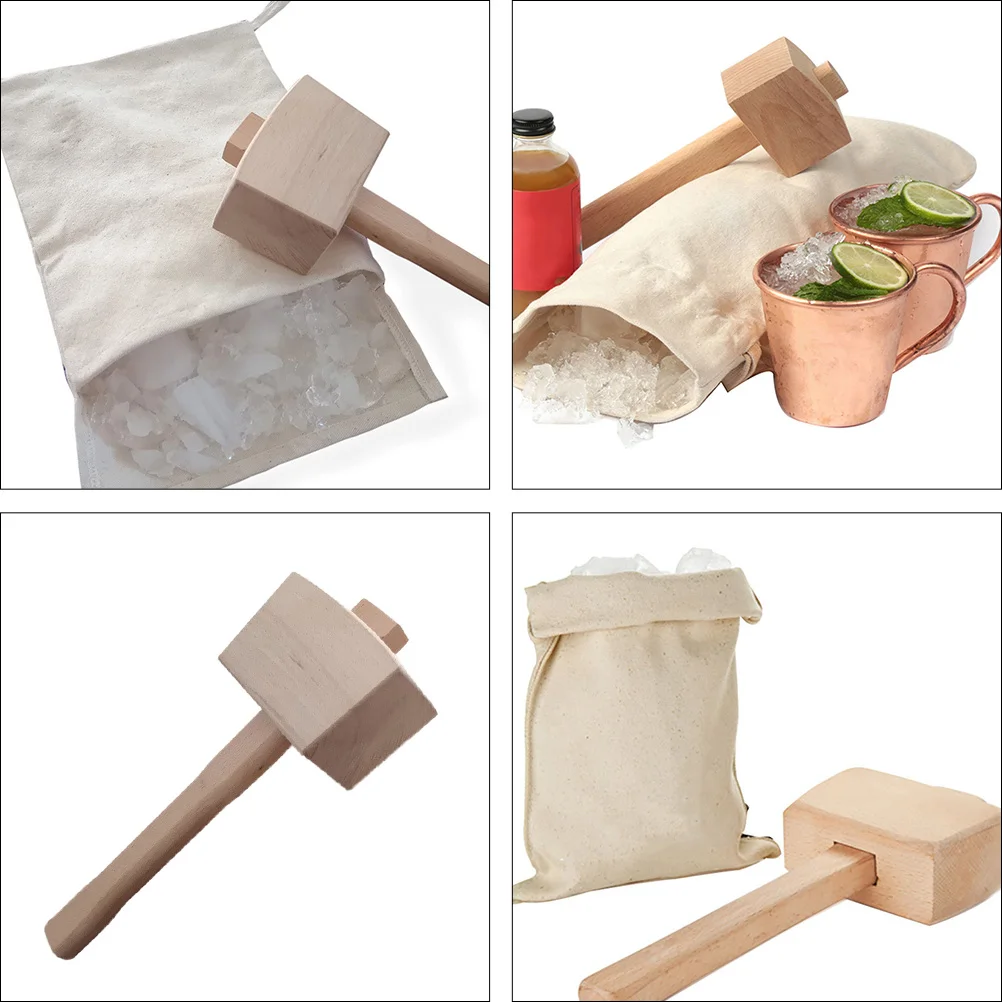 

3Pcs Crushed Bag Set Reusable Eco Friendly Bar Canvas Ice Bag Restaurant Party Tool Lightweight Kitchen Accessory