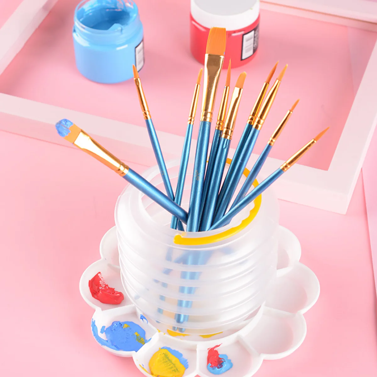 

2Pcs Folding Water Bucket Transparent Portable Stretchable Outdoor Camping Fishing Multifunction Plastic Container Car Washbasin