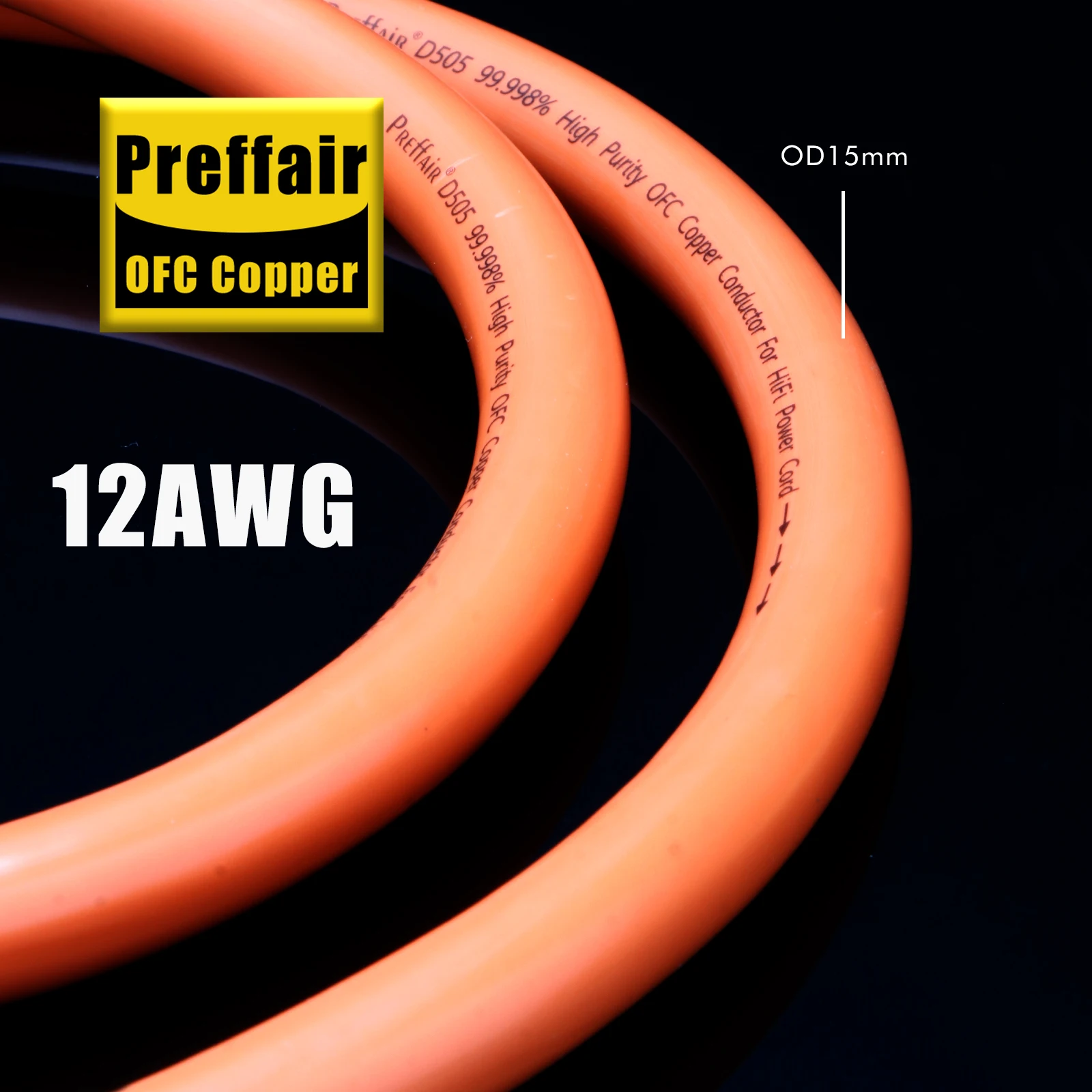 Preffair (LINN K800 Style) HI-End D505 OFC النحاس النقي الاتحاد الأوروبي/الولايات المتحدة/الاتحاد الأفريقي/المملكة المتحدة موصل الطاقة Schuko سلك الطاقة لـ AMP/DAC/الخلاط/CD/DVD