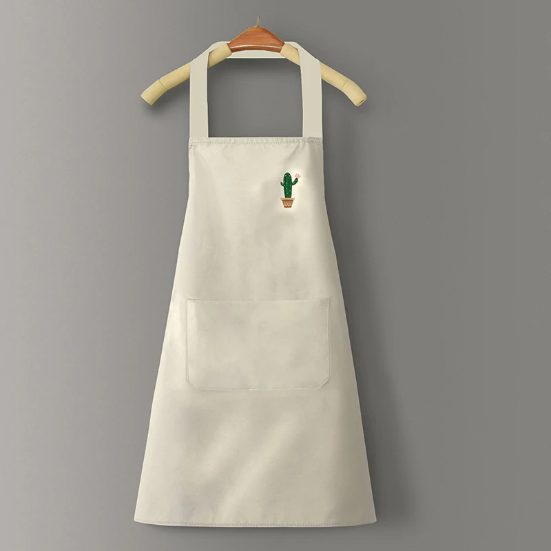 Pure Color Cooking Kitchen Apron Nordic Style Waterproof And Oil-proof Sleeveless Apron Chef Waiter Cafe Kitchen Accessory