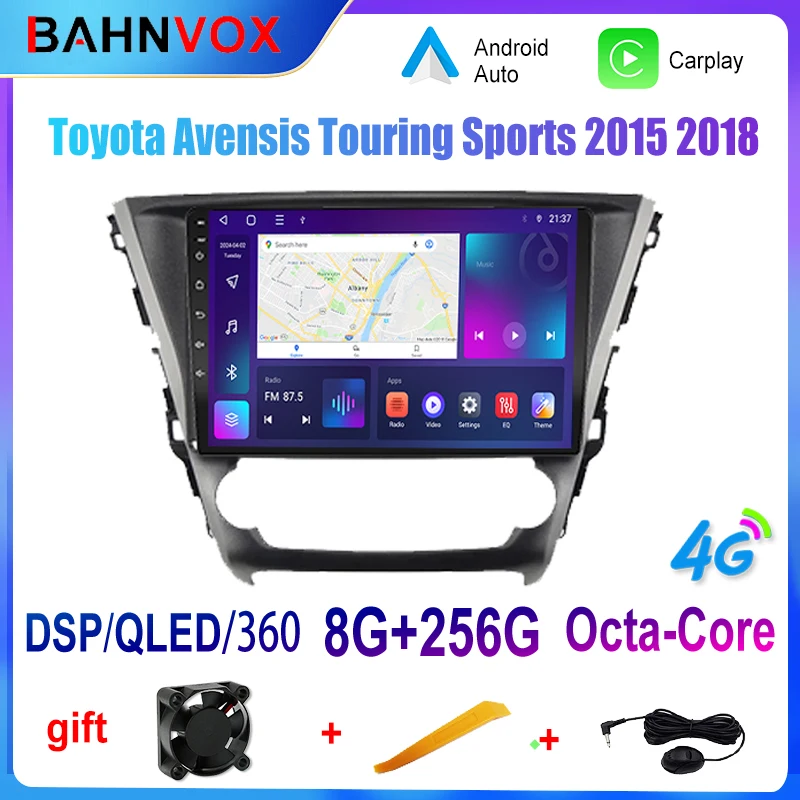 Android Car Radio Carplay for Toyota Avensis Touring Sports 2015 2018  GPS Navigation Multimedia Player Stereo screen tape