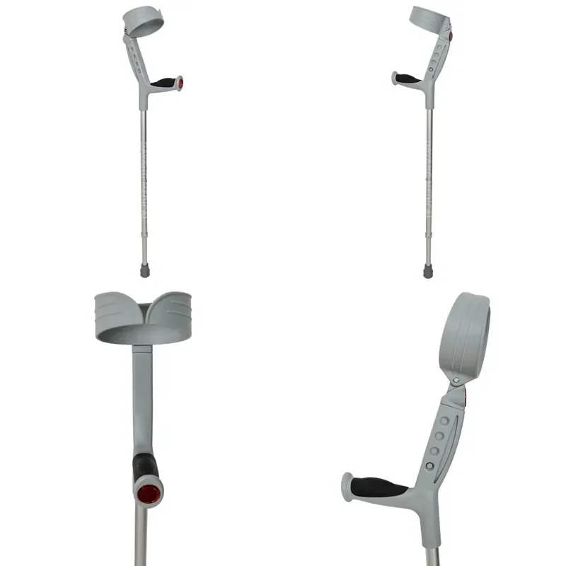 New lightweight adjustable height ergonomic aluminum medical adult elderly crutches elbow crutches suitable for people with