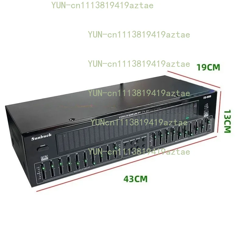 Professional Stereo EQ Equalizer, High Mid Low Tone Audio Effector for Home Hi-Fi, KTV Karaoke & Stage Audio Processing