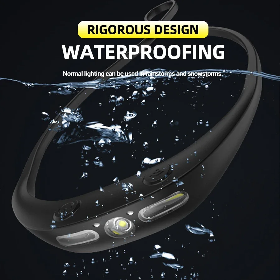 COB Strong Light Headlight LED Night Fishing Running Headlight Charging Headlight Outdoor Camping Night Riding Headlight