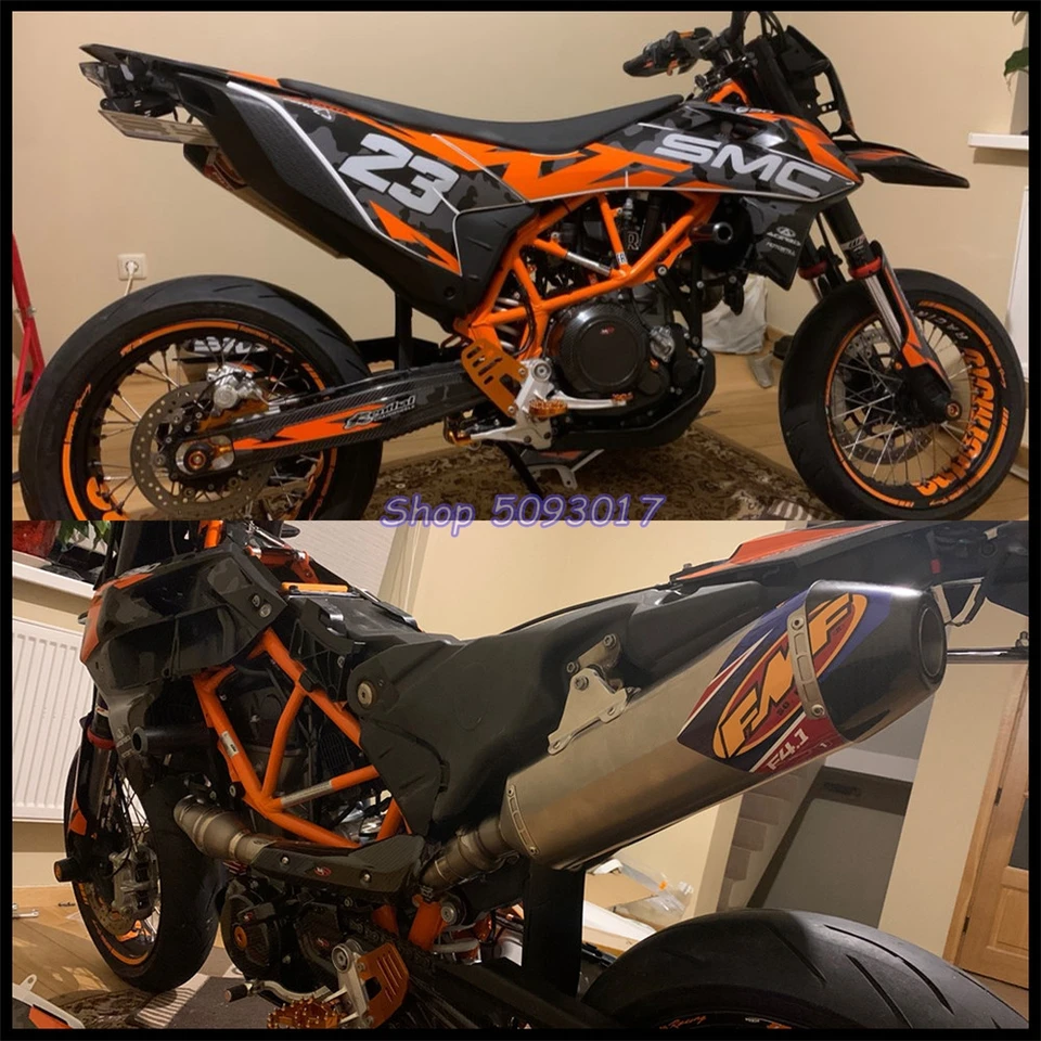 Titanium Alloy Motorcycle Exhaust Slip-on Middle Link Pipe for KTM