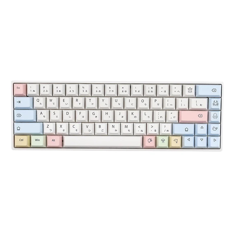 136 Keys Chalk Keycaps Cherry Profile PBT Sublimation Keycap For Cherry MX Switch Mechanical Keyboard