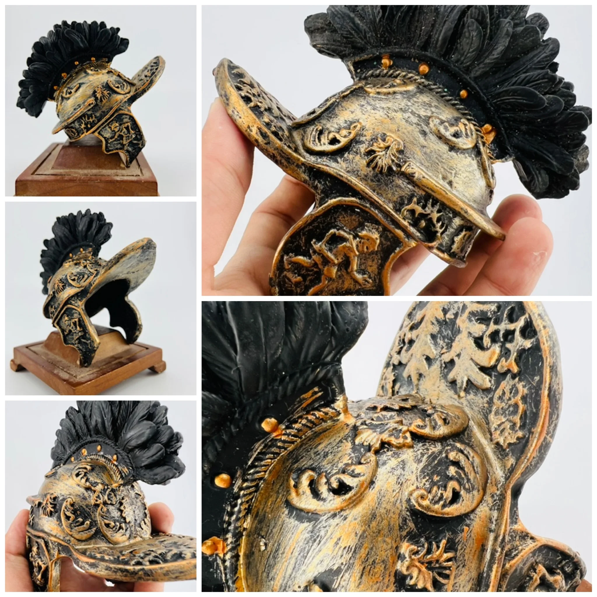 Roman Helmet Ornament Retro Travel Souvenir Home Decoration Ornament Birthday Gift Artificial painting exquisite workmanship