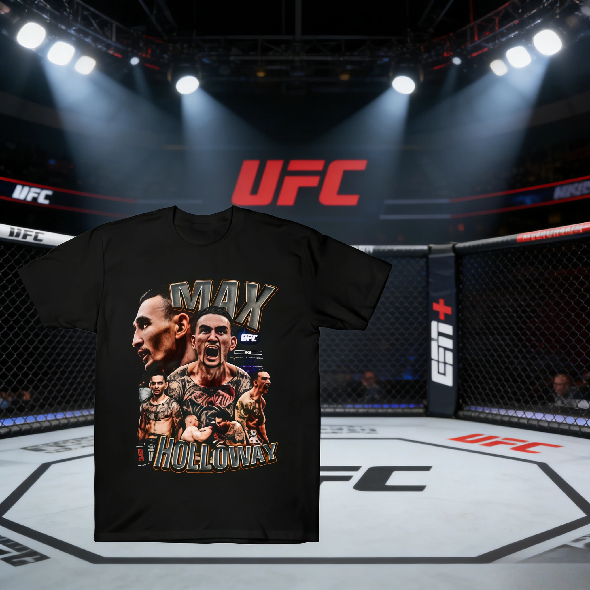 

Летняя коллекция UFC Max Holloway 2026 — модная дышащая футболка из чистого хлопка с принтом — подходит как мужчинам, так и женщинам