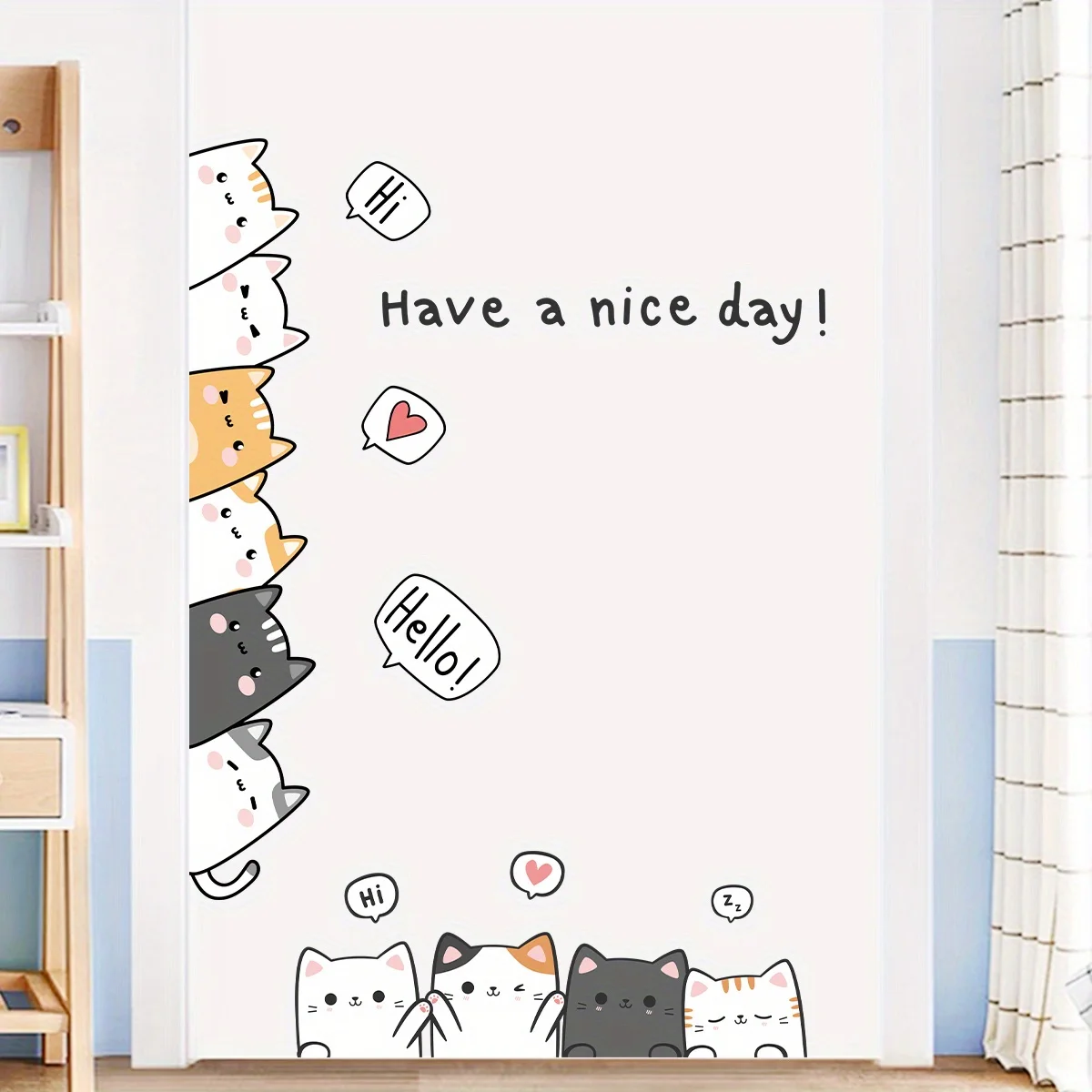 Cartoon Cute 10 Cats and English \