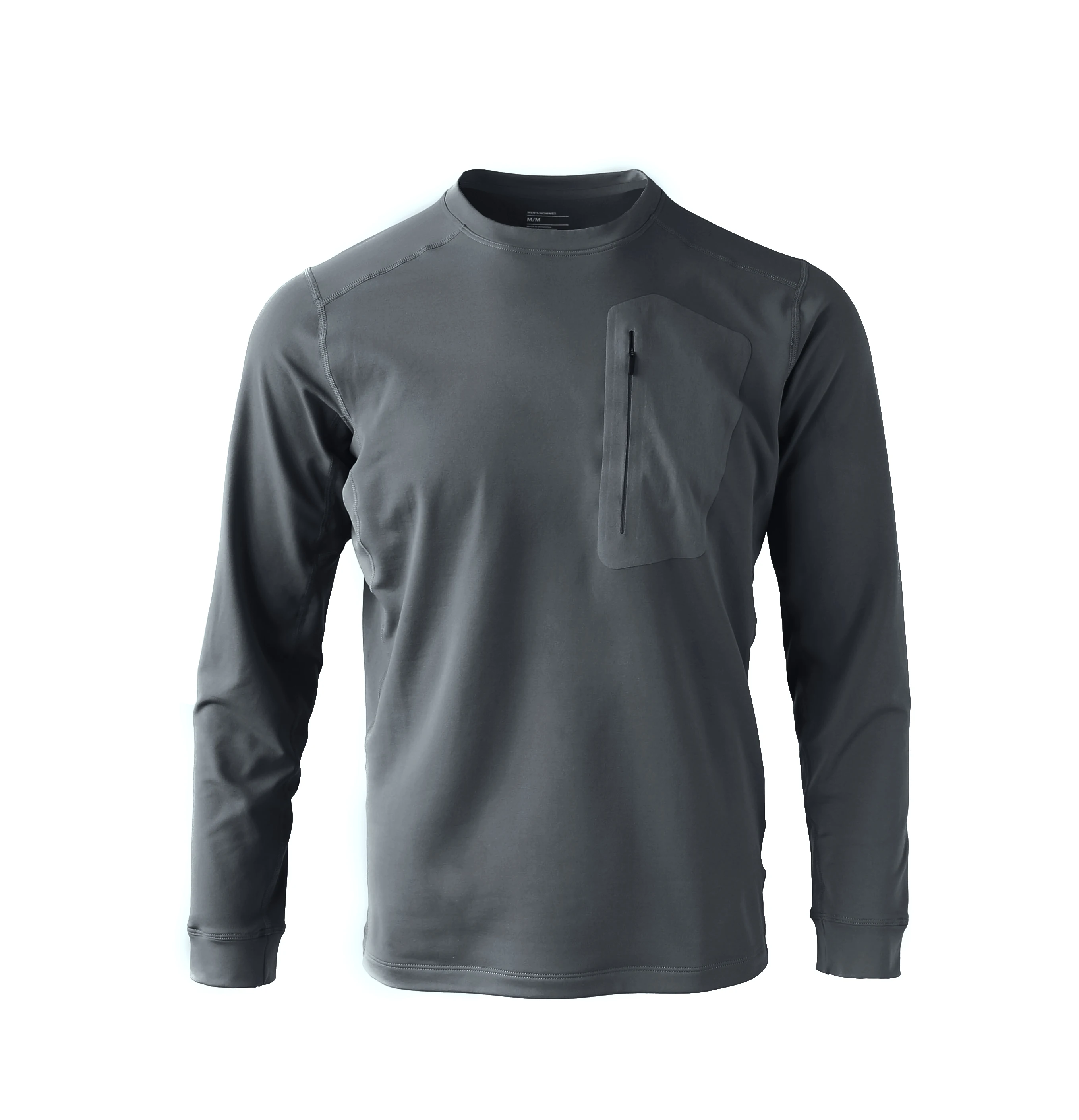 

Men's Long Sve Fce Lined round Ne T-irt Outdoor Sports Base irt Qui Dry High Elastici Autumn Faion Loose Fit