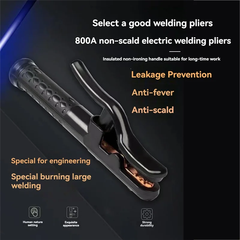 A44Z-800A Boden Schweißen Erde Clamp Clip Set Verdickte Kupfer Körper Schweißen Zangen Anti-Verbrühen Reparatur Werkzeuge