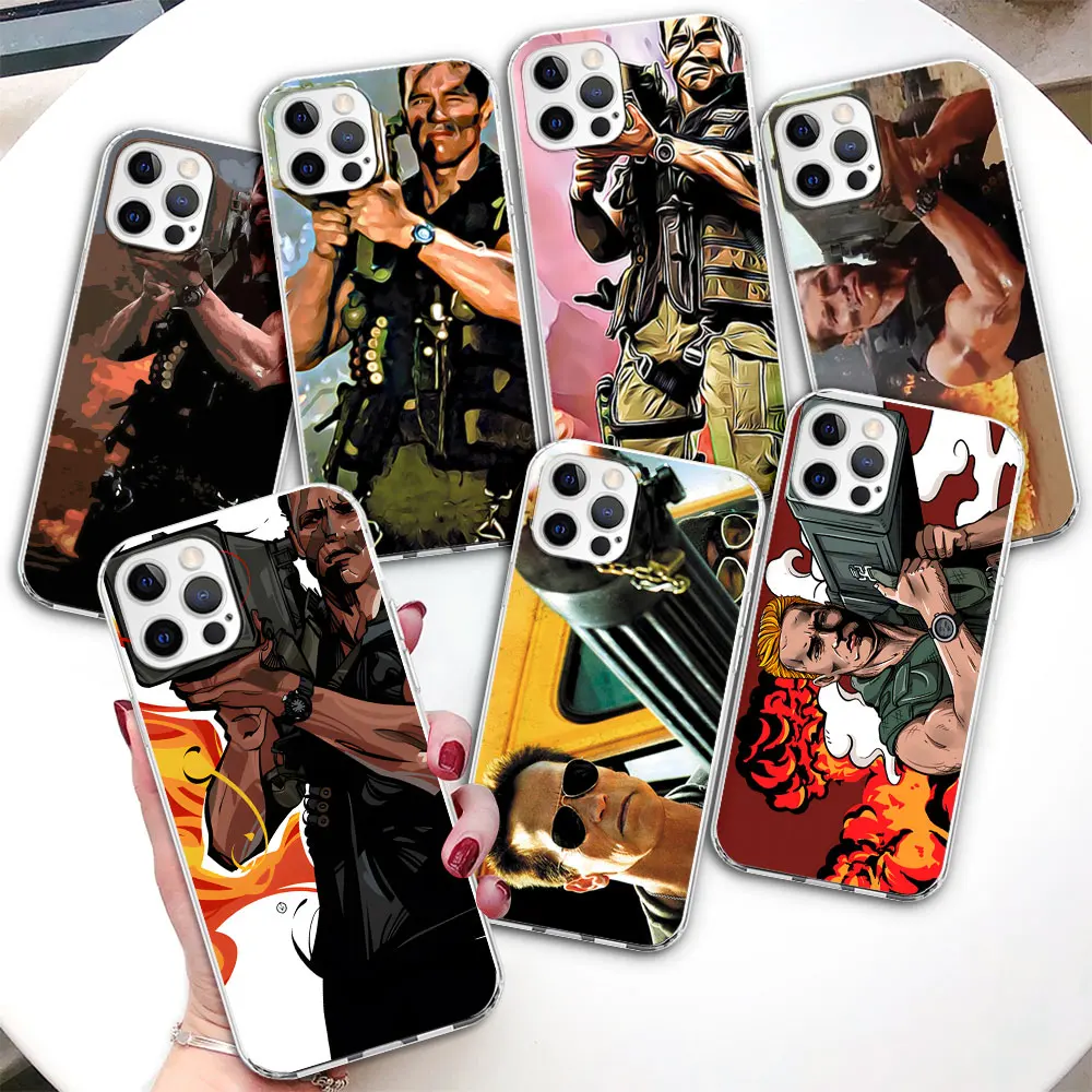 Arnold Schwarzenegger Print Case for Apple iPhone 13 11 14 15 Pro Max 7 8 Plus 12 Mini X XS MAX XR Transparent Soft Phone Cover