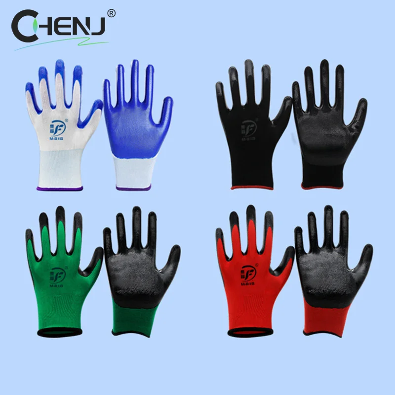 1pairs Winter Warm Tire Rubber Wear-resistant Anti-slip Labor Protection Gloves Nitrile Gloves Construction Gardening Gloves