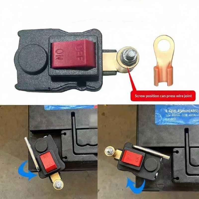 Car Battery Disconnect Switch With Digital Voltage Display 12V 24V Universal Heavy Duty Master Power Cut Off Switch