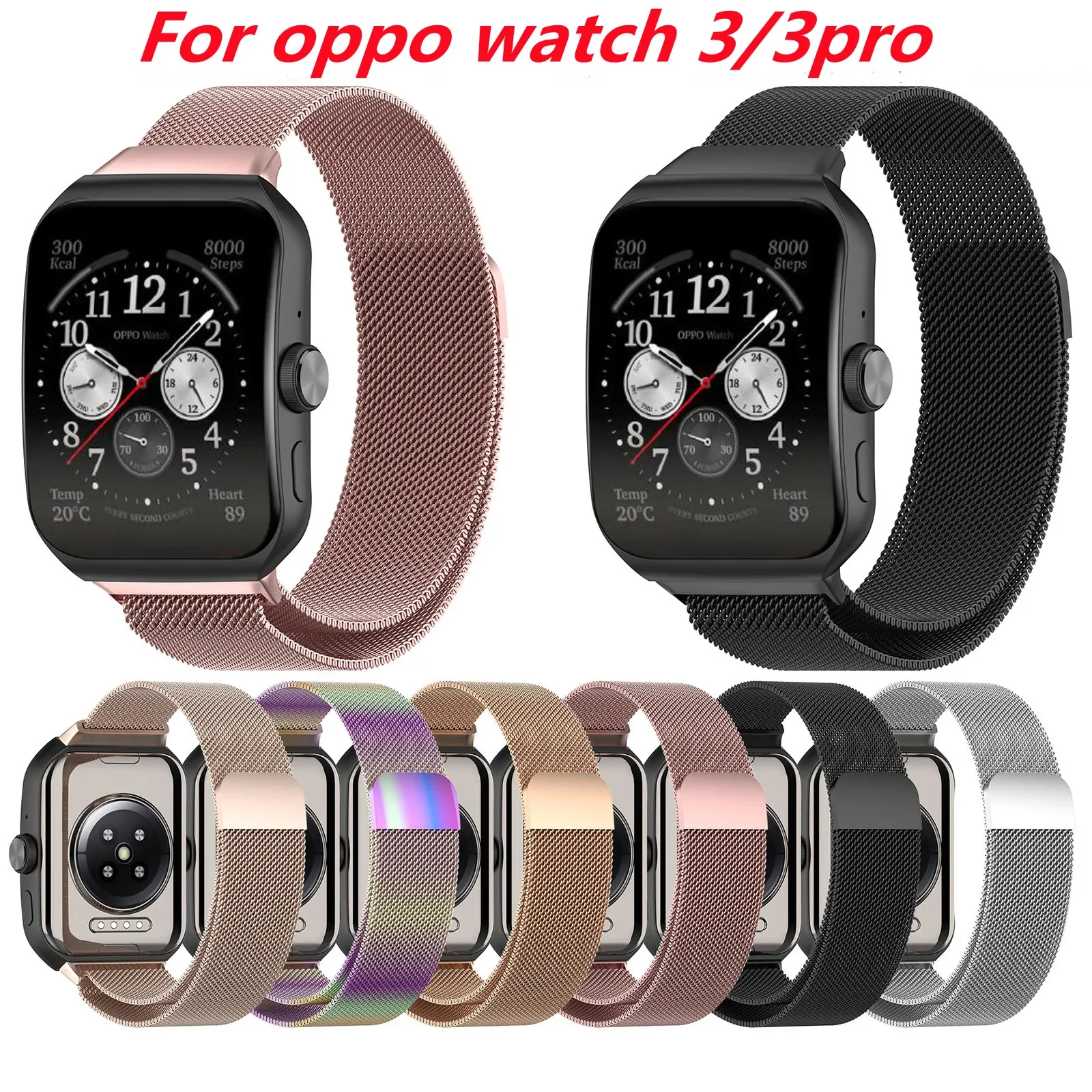 

Magnetic loop Strap For Oppo Watch 3 pro 43mm 51mm Metal Watchband Bracelet Oppo Watch Serie SE Smart Watch