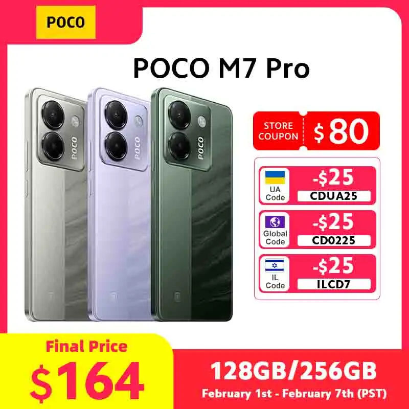 【Marca +】 El más nuevo POCO M7 Pro 5G Versión Global Dimensity 7025-Ultra 120Hz FHD + Pantalla AMOLED para el cuidado de los ojos Batería de 5110mAh NFC