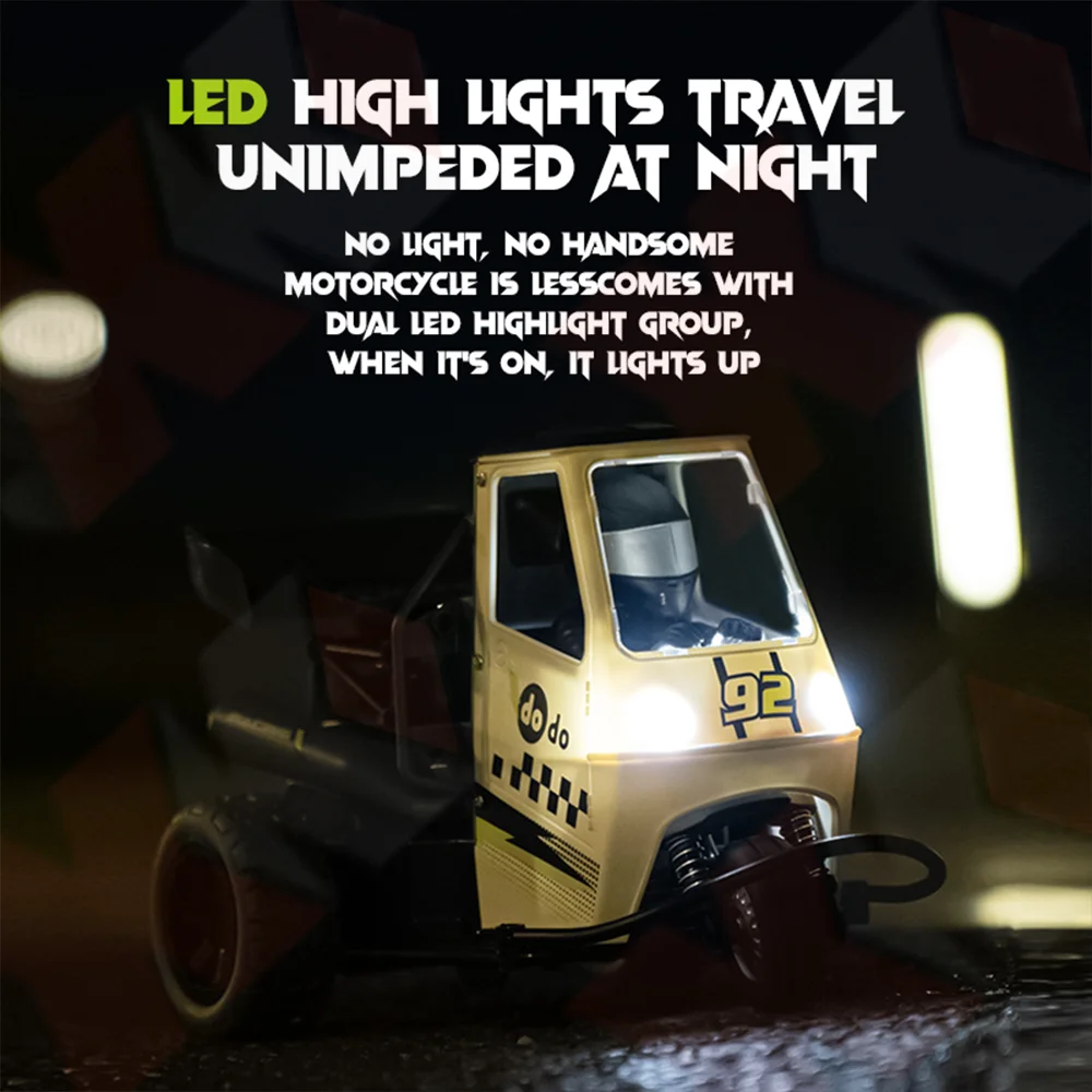 S810 1/16 RC coche 2,4G Control remoto 25 Km/H alta velocidad tres ruedas emulación Awd en carretera RC motocicleta juguete para regalo eléctrico para niño