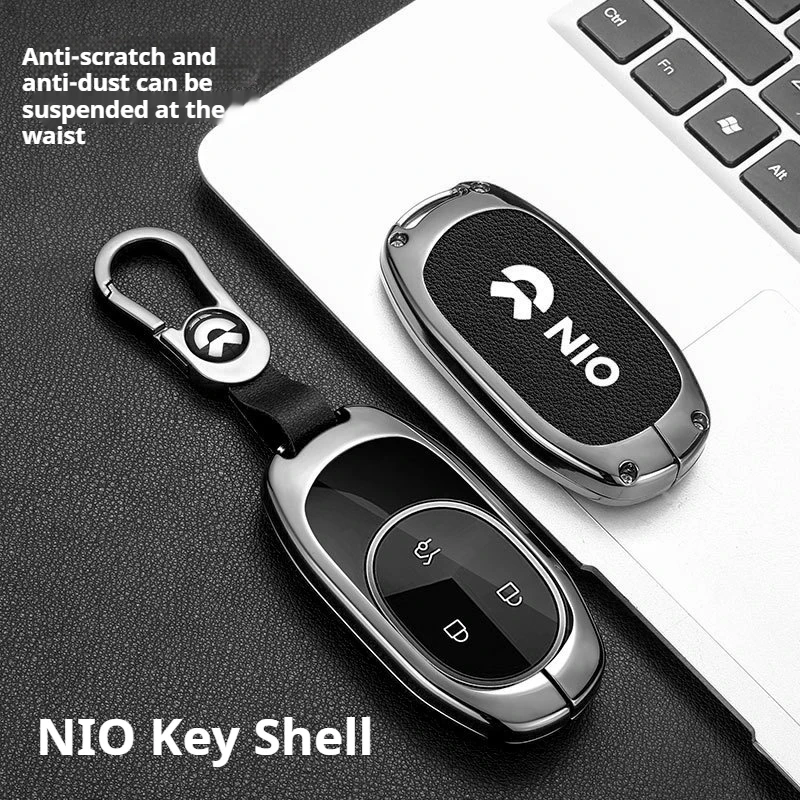 Metal Car Key Case Full Cover For Nio ES6 ES8 EC6 NFC Card Key Protector Metal Shell Keychain Keyless Bag Auto Car Accessories