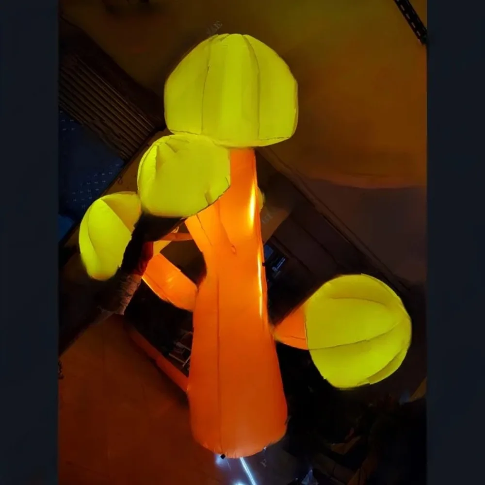 Arbre à champignons gonflable géant avec lumières Led, éclairage gonflable décoratif de parc, plantes à champignons, décor de scène de fête musicale