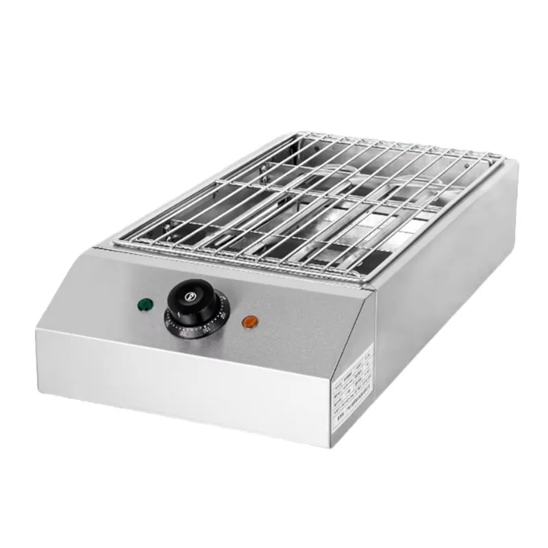 Parrilla Eléctrica para Barbacoa sin Humo con Control Preciso de Temperatura y Cuerpo de Acero Inoxidable