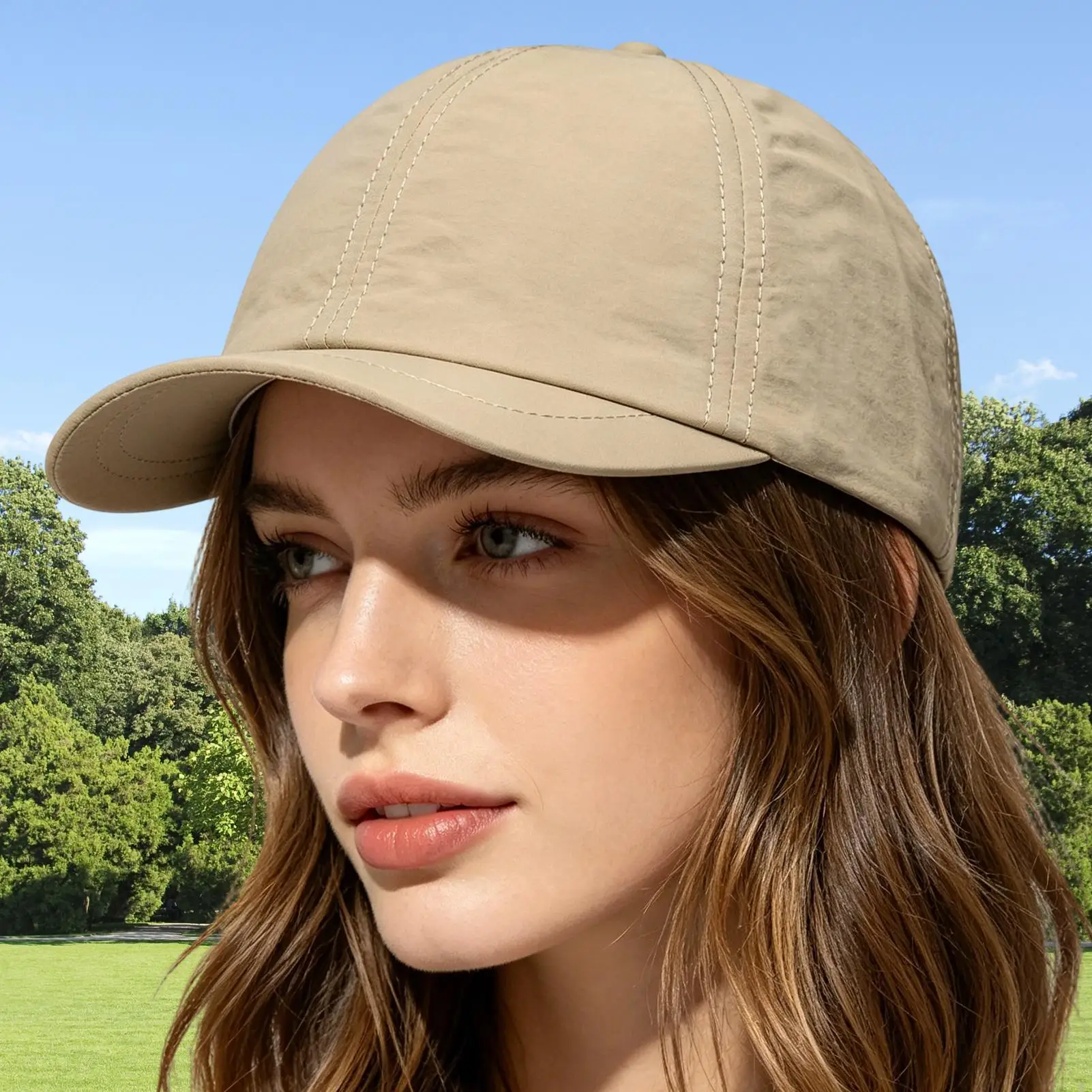 

Short Brim Hat Quick Dry Lightweight Breathable Vintage Baseball Hat Sun Visor For Outdoor Travel Running Camping Fishing Hiking