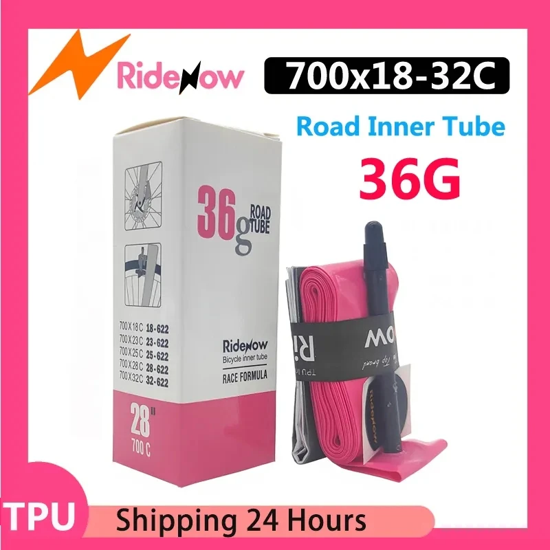 36G RideNow TPU Road Bicycle 700C Bike Inner Tube 700x18C 23C 25C 28C 32C Cycling Bike Tire 45/65/85mm French Valve pneu Tyre