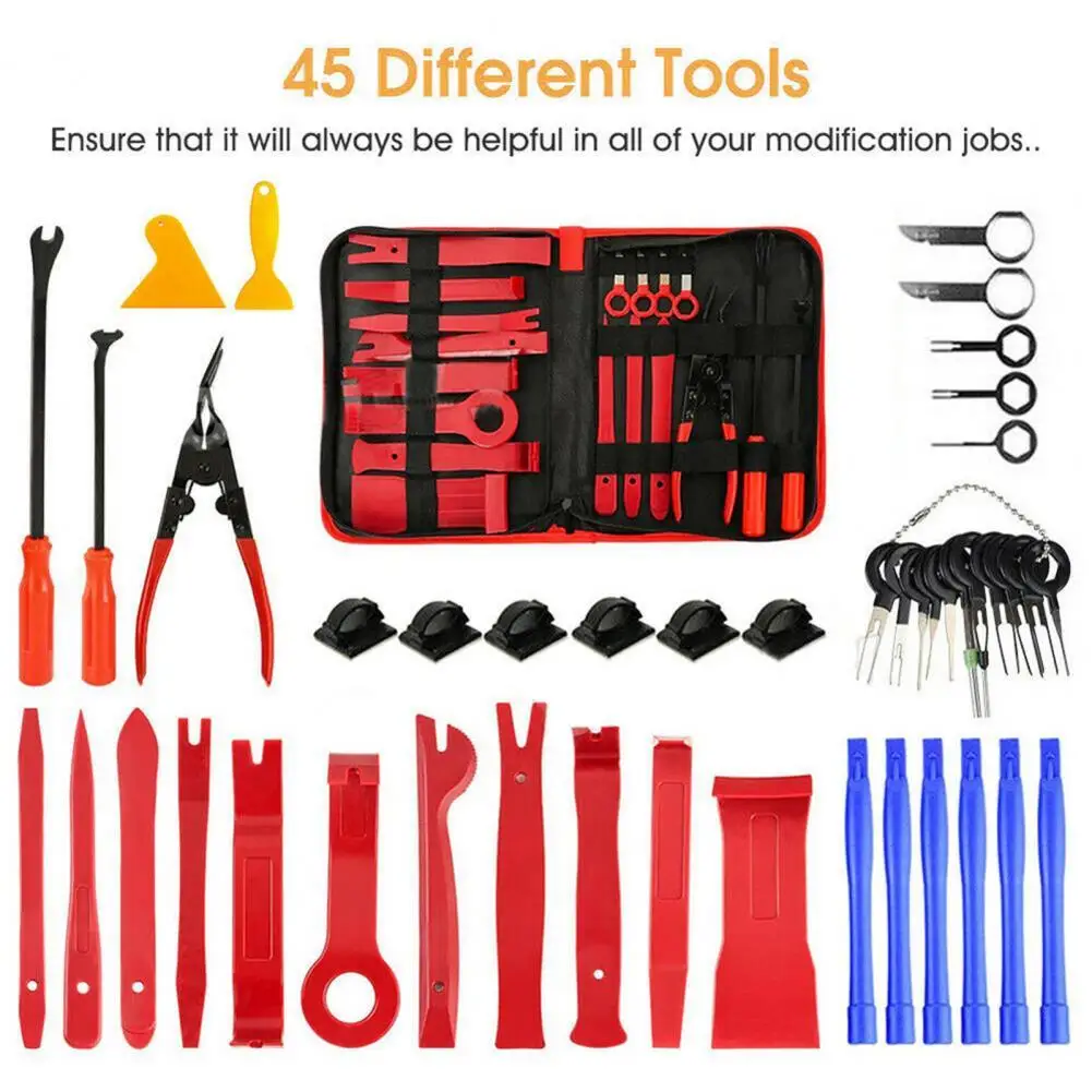 

45Pcs/Set Pry Bar Comfortable Removal Tool Car Panel Removal Open Pry Tools
