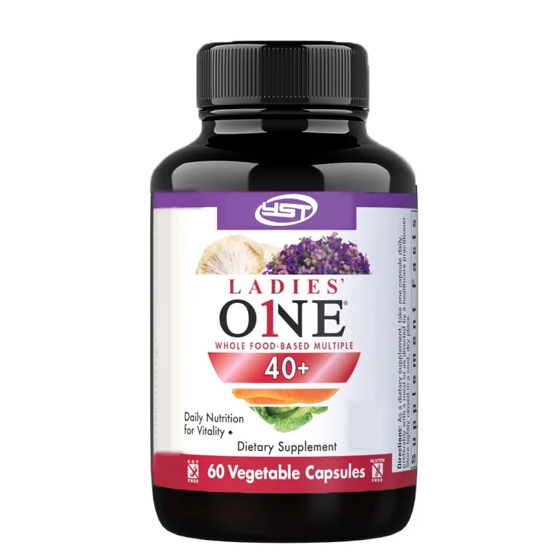 Ladies' ONE 40+women's multivitamin, soy free, non genetically modified, gluten free, 60 vegetable capsules