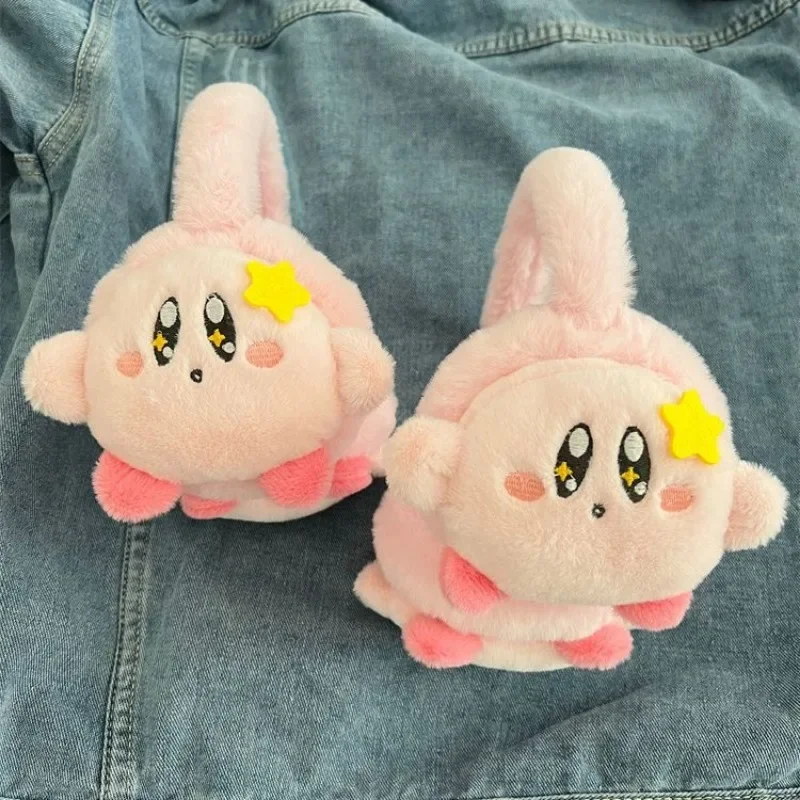 Kirby Ear Warmer Cartoon paraorecchie peluche Cute Girls Women Winter Warm Anime Outdoor Cycling protezione dal freddo Kids Kawaii Ear Cover