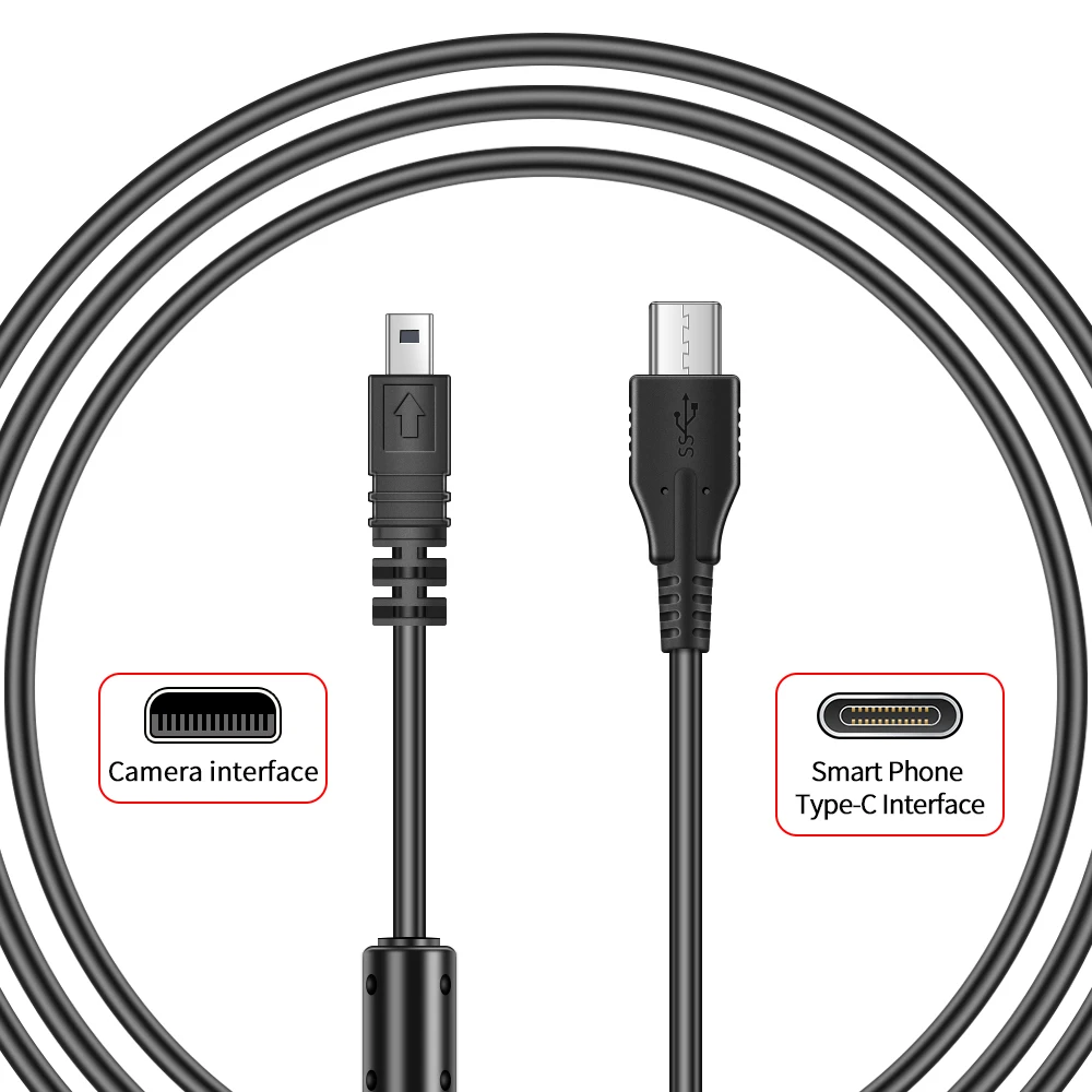 Kabel OTG do kamery Type-C do MINI 8P B; Złącze kabla danych lustrzanki z systemem Android, transfer plików