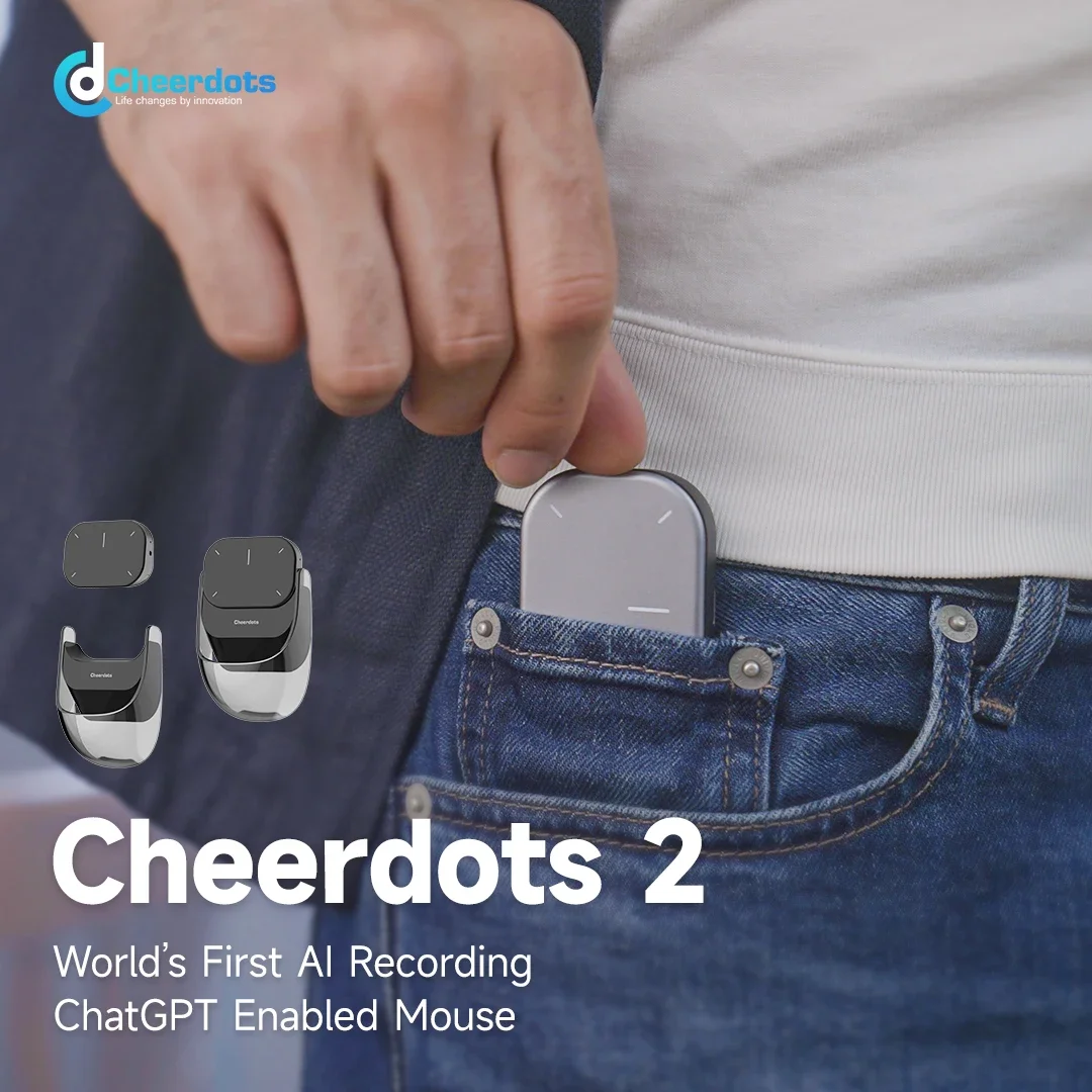 Cheerdots Cheerdots2 ワイヤレス磁気分割エアマウスタッチパッド一体型ポケット軽量低遅延オフィスマウスカスタム