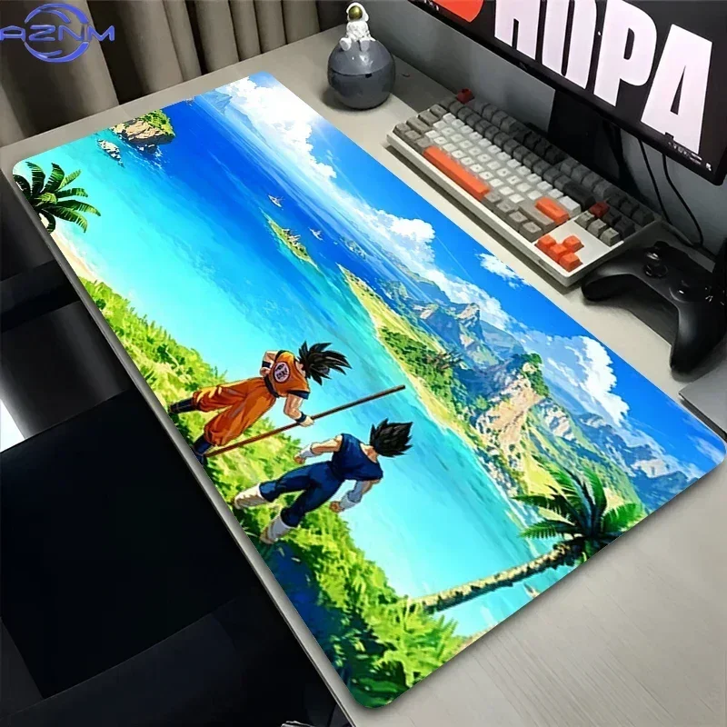 Anime Tropical Island Scenery Character Print Mouse Pad, Rubber Non-Slip Base, Smooth Surface for Gaming and Office Desktop Comp