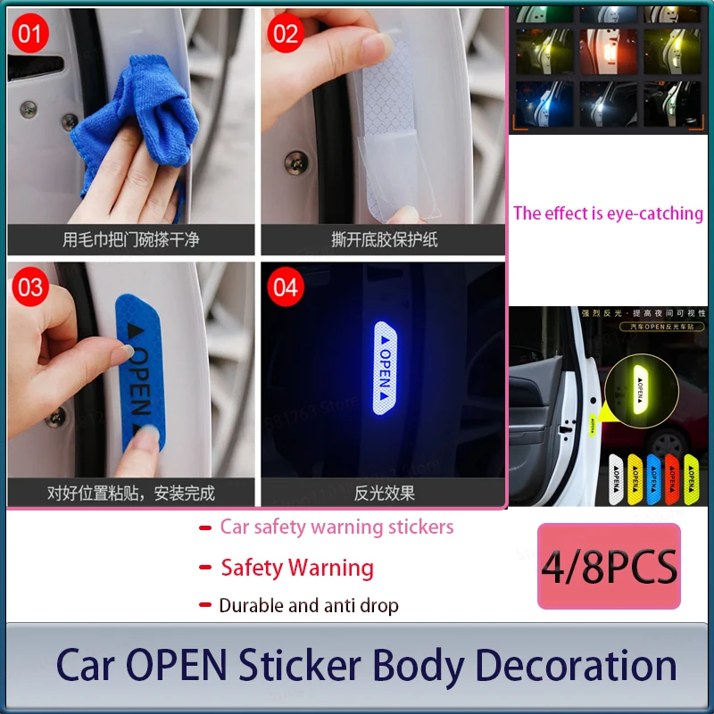 

Car Door Reflector Safety Warning for Volkswagen Polo Passat B5 B6 CC GOLF 4 5 6 Touran Bora Tiguan Peugeot 307 206 308 407