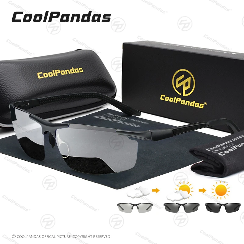 

CoolPandas фотохромные солнцезащитные очки поляризационные UV400 очки для верховой езды для мужчин велосипедные спортивные очки на открытом воздухе очки Oculos De Sol