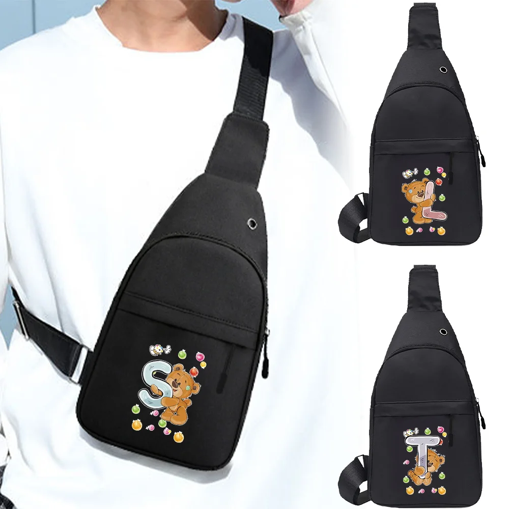 

Men Chest Bag Fashion Multi-functional Fitness Yoga Mini Bear Series Men and Women Sports One Shoulder Crossbody Bag
