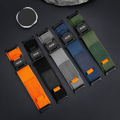 Imagen 2 del producto Correa de nailon con hebilla magnética adecuada para Samsung Galaxy Watch 8, 40mm/44mm/Classic 46mm, correa de repuesto de una segunda seguridad, deportes para hombres