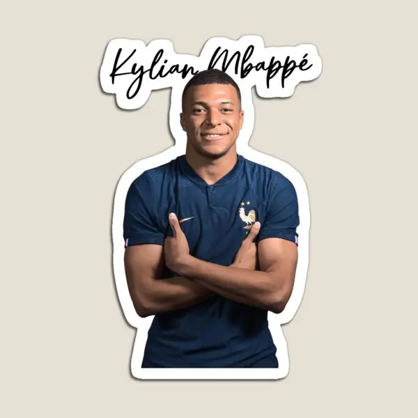 Kylian Mbappe  Magnet Decor Holder Kids  Baby Magnetic Children Toy Stickers Home Refrigerator Colorful for Fridge Organizer