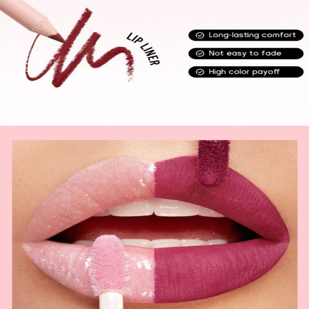 Delineador de labios regordete que no se decolora, juego de regalo de esmalte de labios mate, 6 uds., Cosméticos de labios hidratados ligeros de Color fácil resistente al agua de larga duración